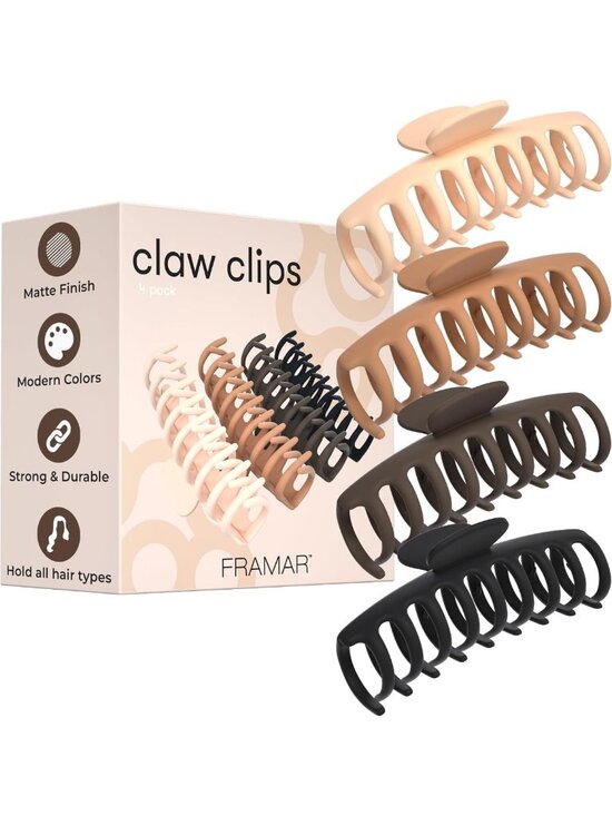Accessories - Extra Large Claw Clips for Thick Hair - Durable Hair Claws Pack, Stylish